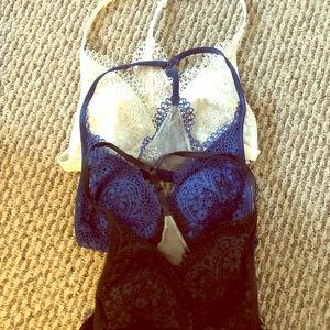 Lot of 3 XS Victoria Secret Lace Bralettes